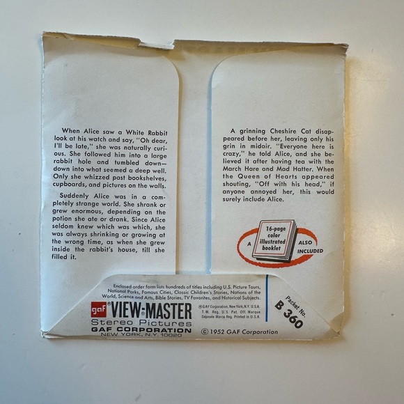 View-Master Alice in Wonderland Vintage Reels Set and Booklet - Picture 7 of 7